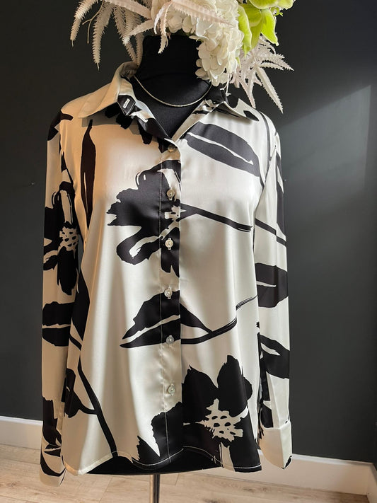 SWUUN Blouse | Floral (Cream & Black)
